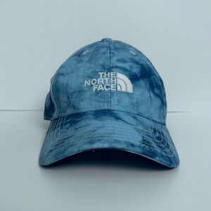 The North Face Classic 66 Cap Blue Tie-Dye with White Logo Dad Hat EUC